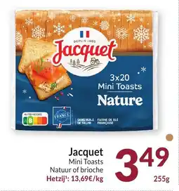 Intermarché Jacquet Mini Toasts Natuur of Brioche aanbieding