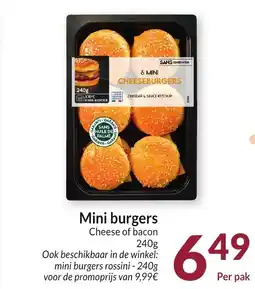 Intermarché Mini Burgers Cheese of Bacon aanbieding