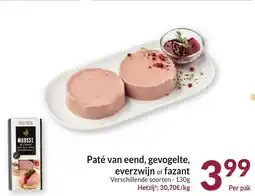 Intermarché Paté van Eend, Gevogelte, Everzwijn of Fazant aanbieding
