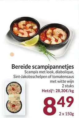 Intermarché Bereide scampipannetjes aanbieding