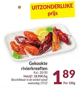 Intermarché Gekookte rivierkreeften aanbieding