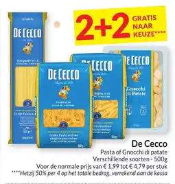 Intermarché De Cecco Pasta of Gnocchi di Patate aanbieding