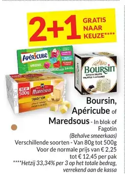 Intermarché Boursin, Apéricube of Maredsous-In blok of Fagotin aanbieding