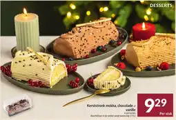 Intermarché Kerststronk mokka chocolade vanille aanbieding