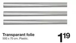 Zeeman Transparant folie aanbieding