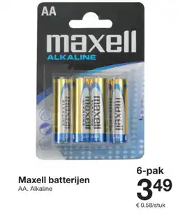 Zeeman Maxell batterijen aanbieding