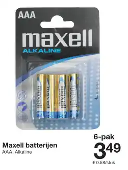 Zeeman Maxell batterijen aanbieding