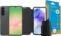 Coolblue Samsung Galaxy A56 256Go Noir 5G + Pack d'Accessoires Complet aanbieding
