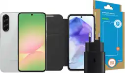 Coolblue Samsung Galaxy A56 256Go Gris 5G + Pack d'Accessoires Complet aanbieding