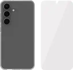 Coolblue BlueBuilt Samsung Galaxy S25 Back Cover Transparent + Protège-écran Verre aanbieding