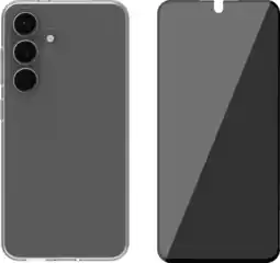 Coolblue BlueBuilt Samsung Galaxy S25 Back Cover Transparent + Protège-écran de Confidentialité Verre aanbieding