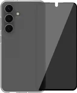 Coolblue BlueBuilt Samsung Galaxy S25 Back Cover Transparent + Protège-écran de Confidentialité Verre aanbieding