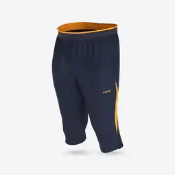 Decathlon Trainingsbroek 3/4-lengte voetbal volwassenen CLR marineblauw oranje aanbieding