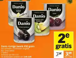 Albert Heijn Danio romige kwark 450 gram aanbieding