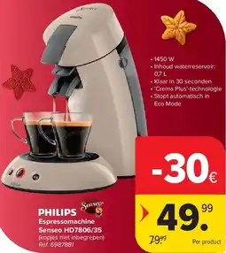 Carrefour Espressomachine Senseo HD7806/35 aanbieding
