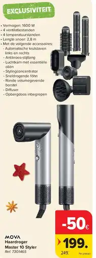 Carrefour Haardroger Master 10 Styler aanbieding