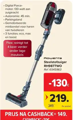 Carrefour Steelstofzuiger RH9877WO aanbieding