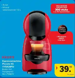 Carrefour Espressomachine Piccolo XS YY5429FD aanbieding