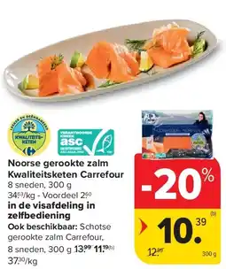 Carrefour Noorse gerookte zalm Kwaliteitsketen Carrefour aanbieding