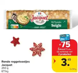 Carrefour Ronde roggetoastjes Jacquet aanbieding
