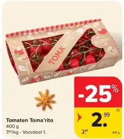 Carrefour Tomaten Toma’rito aanbieding