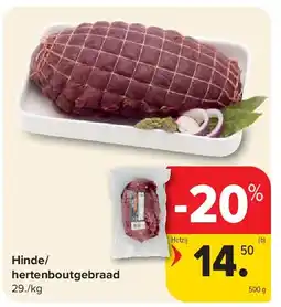 Carrefour Hinde/ hertenboutgebraad aanbieding