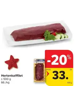 Carrefour Hertenkalffilet aanbieding