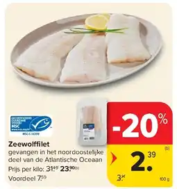 Carrefour Zeewolffilet aanbieding
