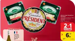 Carrefour Kaas en boter Société en Président aanbieding