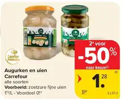 Carrefour Augurken en uien Carrefour aanbieding