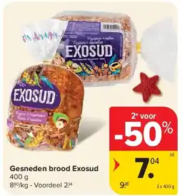 Carrefour Gesneden brood Exosud aanbieding