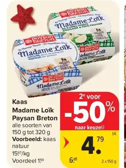 Carrefour Kaas Madame Loïk Paysan Breton aanbieding