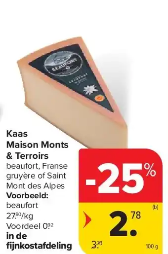 Carrefour Kaas Maison Monts & Terroirs aanbieding