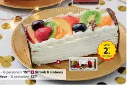 Carrefour Stronk met slagroom en vers fruit Carrefour aanbieding