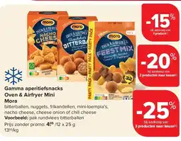Carrefour Gamma aperitiefsnacks Oven & Airfryer Mini Mora aanbieding