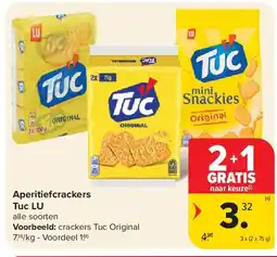Carrefour Aperitiefcrackers Tuc LU aanbieding