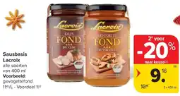Carrefour Sausbasis Lacroix aanbieding