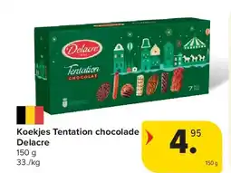 Carrefour Koekjes Tentation chocolade Delacre aanbieding