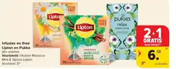 Carrefour Infusies en thee Lipton en Pukka aanbieding