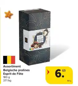 Carrefour Assortiment Belgische pralines Esprit de Fête aanbieding