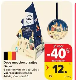 Carrefour Doos met chocolaatjes Galler aanbieding