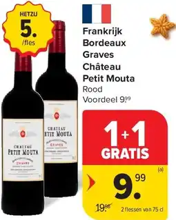 Carrefour Frankrijk Bordeaux Graves Château Petit Mouta aanbieding