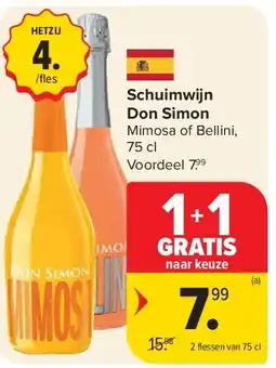 Carrefour Schuimwijn Don Simon aanbieding