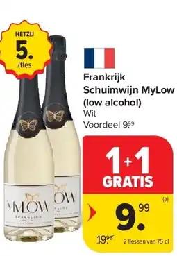 Carrefour Frankrijk Schuimwijn MyLow (low alcohol) aanbieding