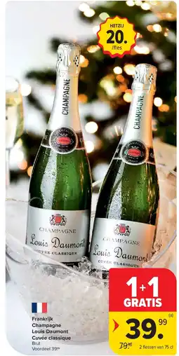 Carrefour Frankrijk Champagne Louis Daumont Cuvée classique aanbieding