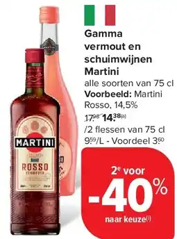 Carrefour Gamma vermout en schuimwijnen Martini aanbieding