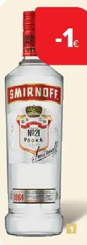 Carrefour Wodka Original Smirnoff aanbieding