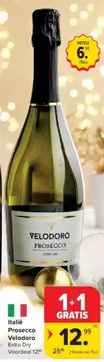 Carrefour Italië Prosecco Velodoro aanbieding