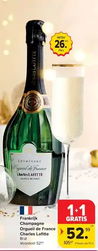 Carrefour Frankrijk Champagne Orgueil de France Charles Lafitte aanbieding