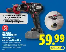 Lidl Performance accuklopboor schroefmachine, 20 v aanbieding
